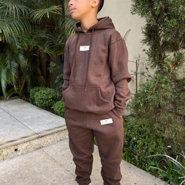 Conjunto Moletom 3 Cabos Emborrachado Marfim